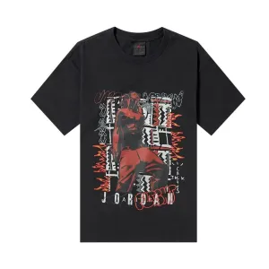 Air Jordan x Travis Scott Joint Houston Rapper Short Sleeved Tee Black