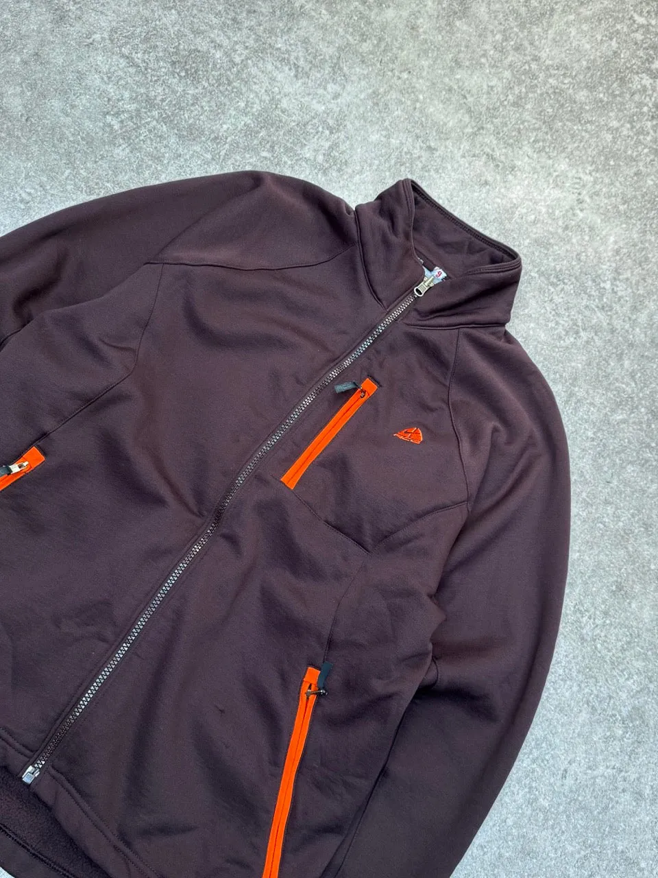 Nike ACG Burgundy Multi-Zip Fleece Lined Jacket