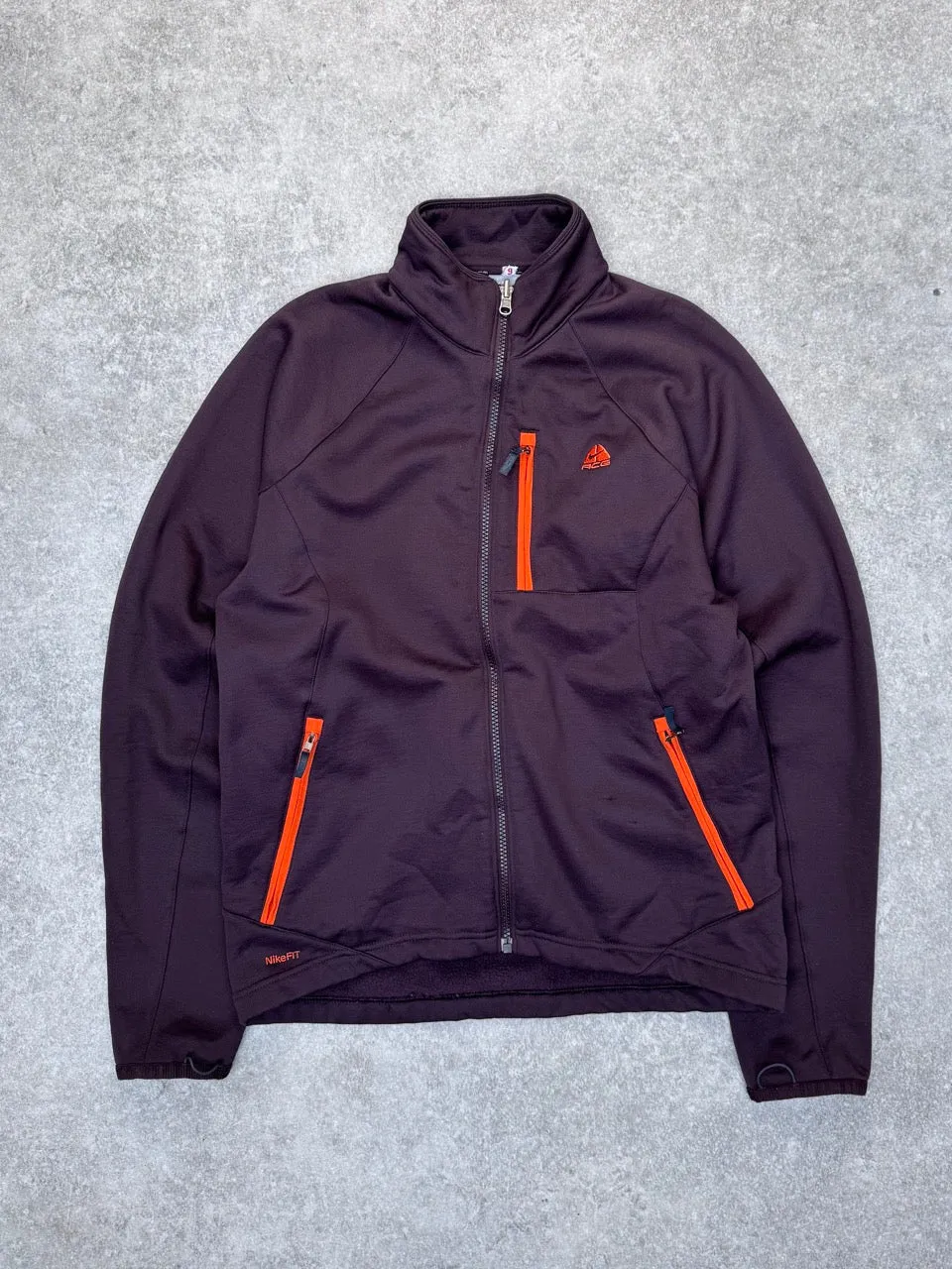 Nike ACG Burgundy Multi-Zip Fleece Lined Jacket