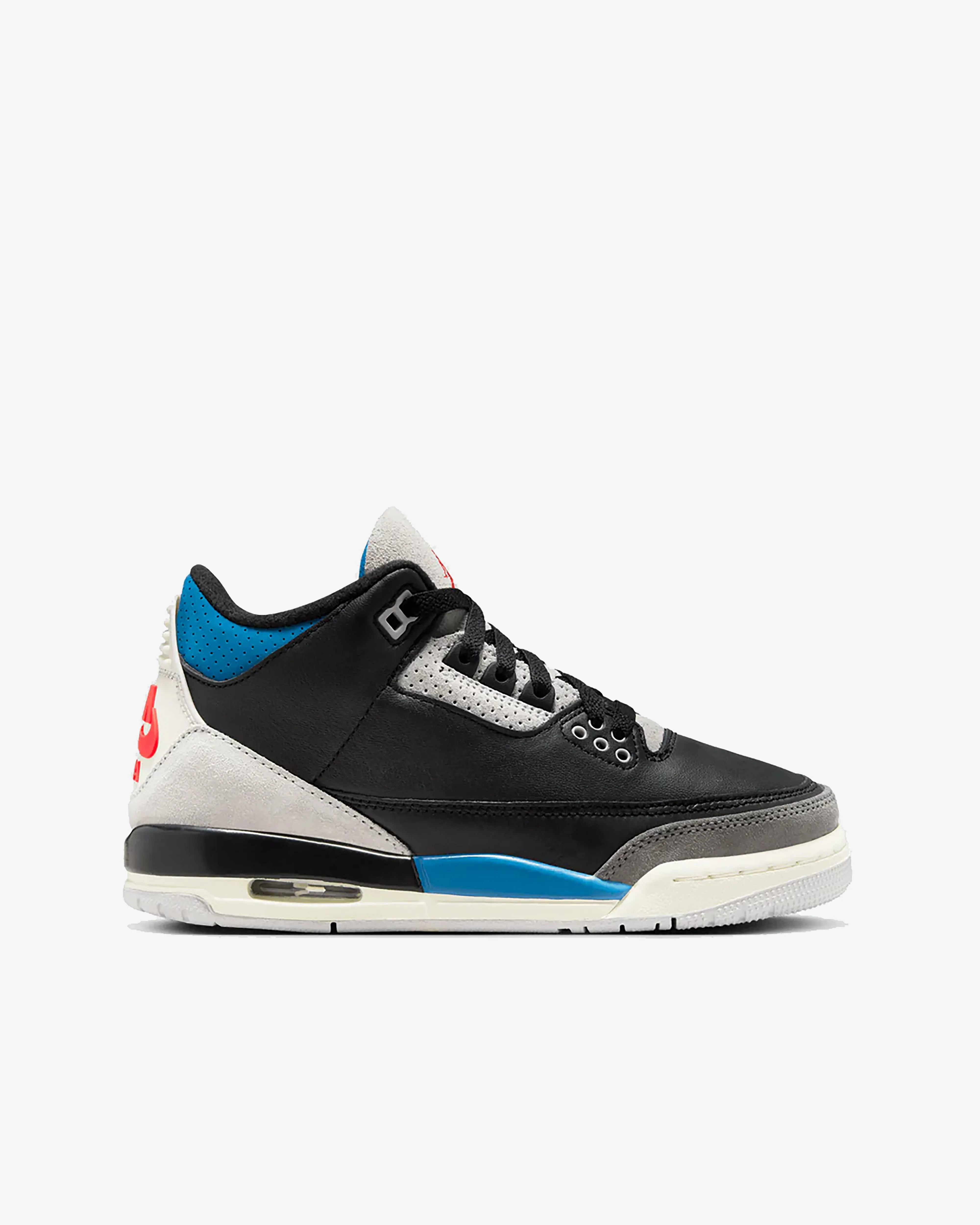 Nike - Air Jordan 3 Retro OG Grade School Sneakers - (Black/Chile Red)