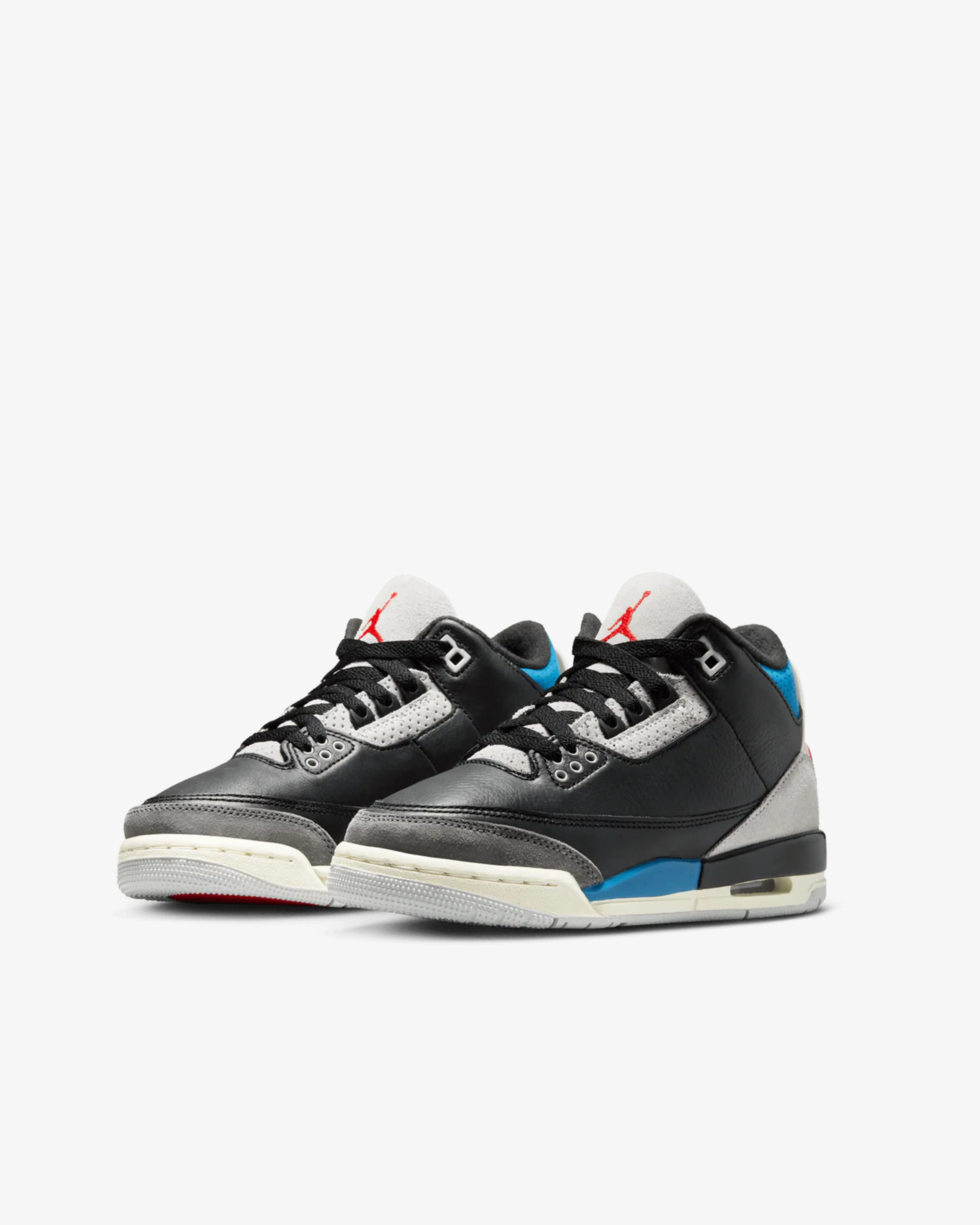 Nike - Air Jordan 3 Retro OG Grade School Sneakers - (Black/Chile Red)