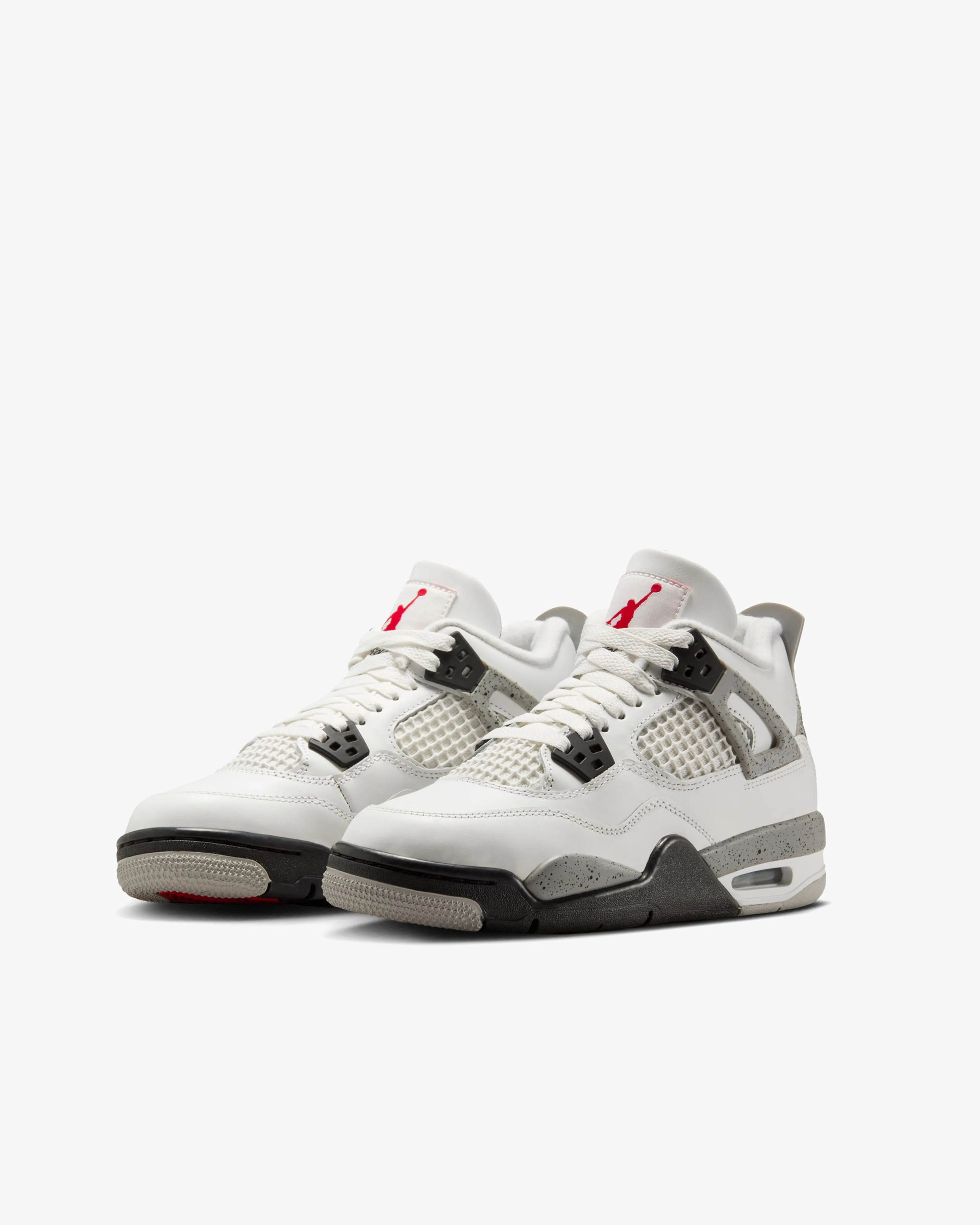 Nike - Air Jordan 4 Retro Grade School Sneakers - (White Cement)