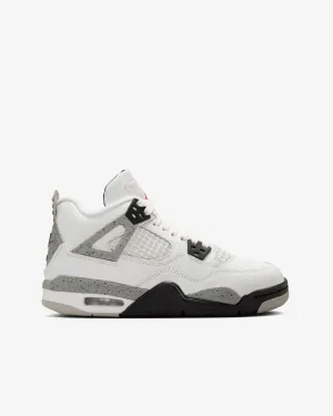 Nike - Air Jordan 4 Retro Grade School Sneakers - (White Cement)