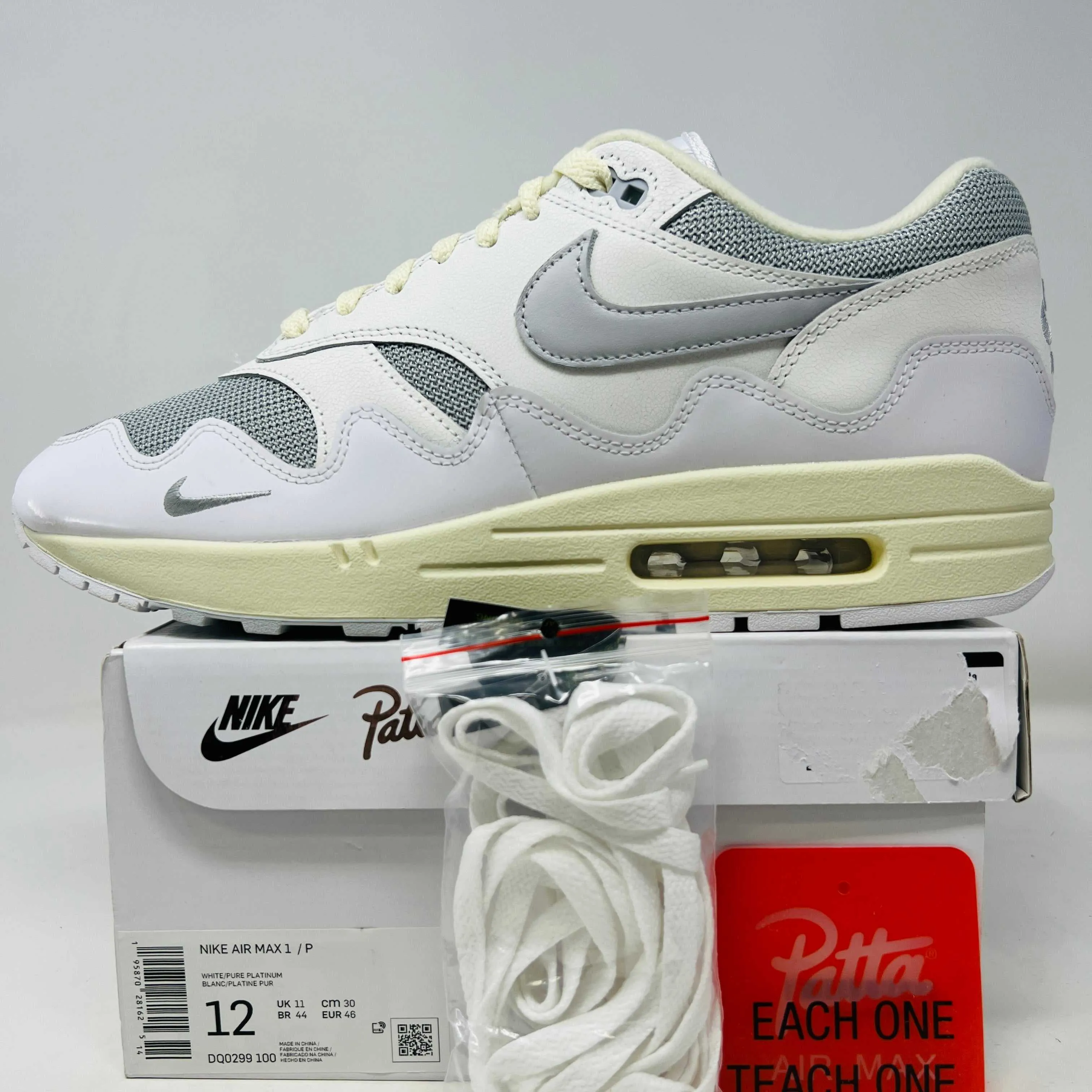 Nike Air Max 1 Patta Waves White