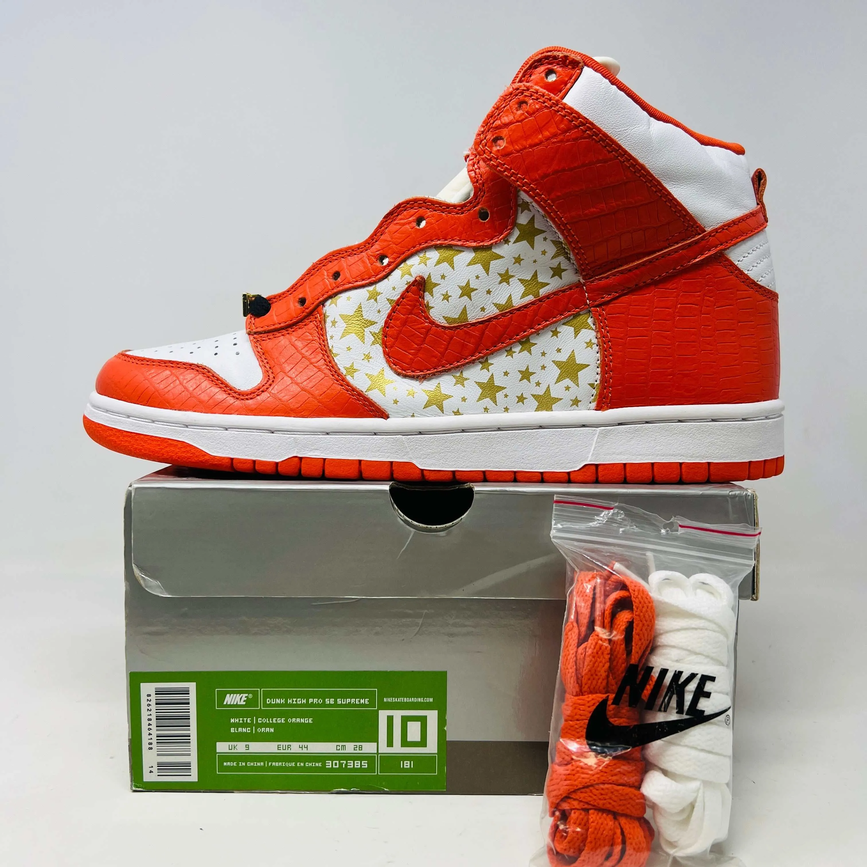Nike Dunk High Pro SB Supreme Orange Stars