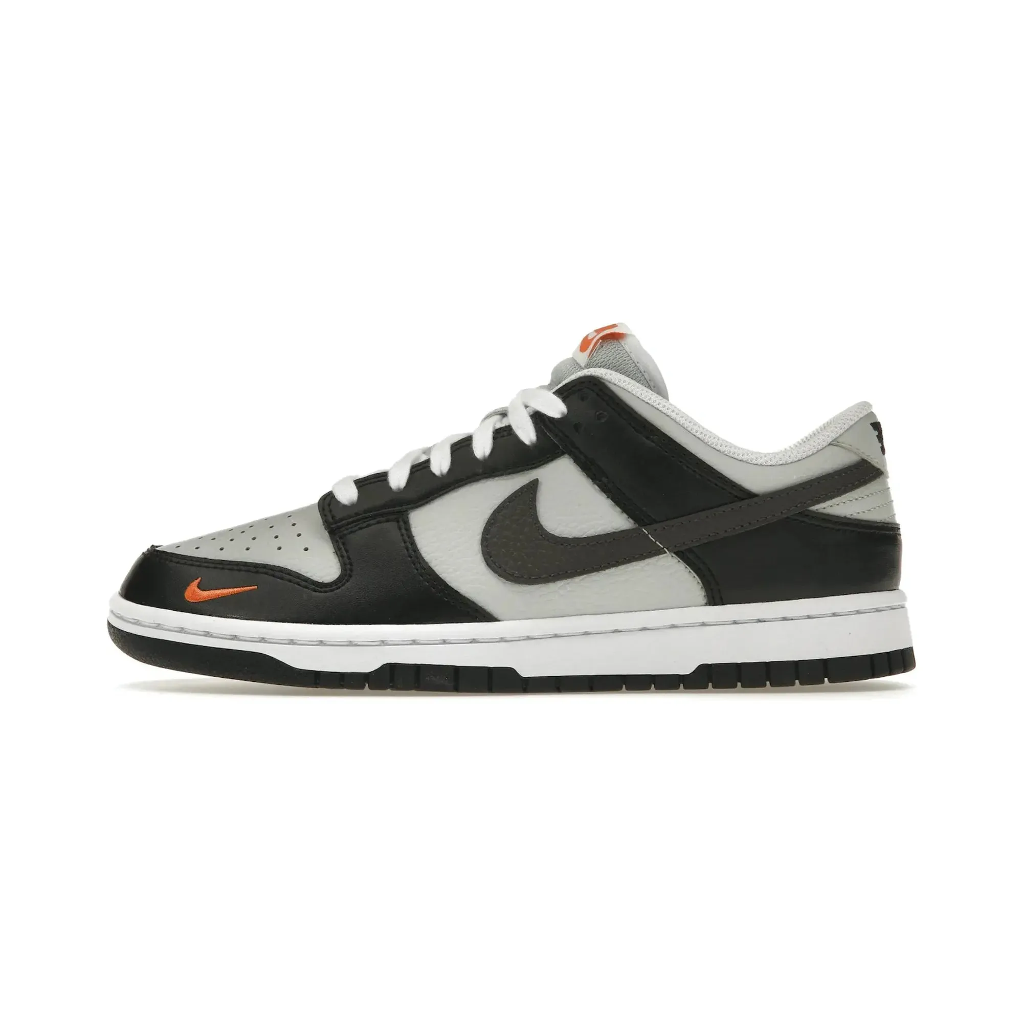 Nike Dunk Low Grey Black Orange Mini Swoosh