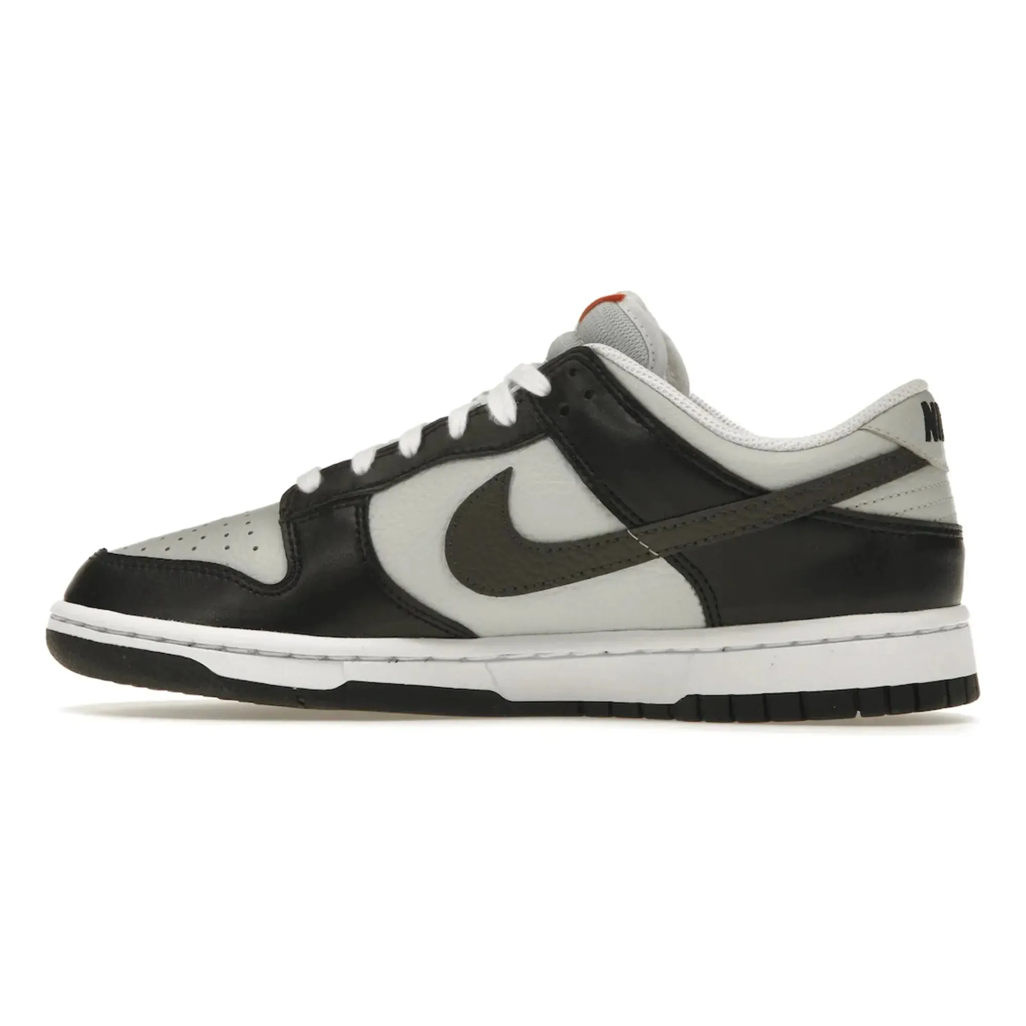 Nike Dunk Low Grey Black Orange Mini Swoosh