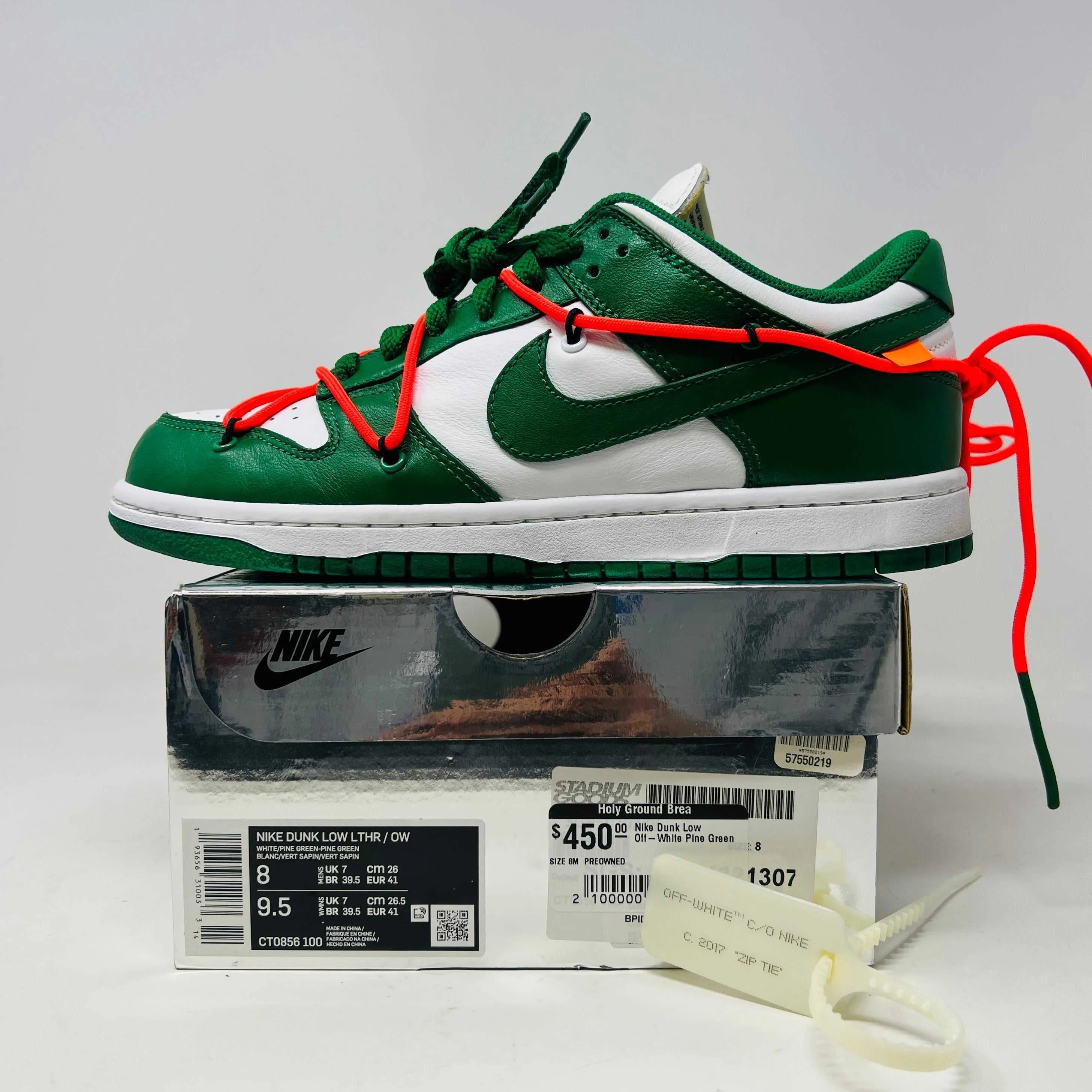 Nike Dunk Low Off-White Pine Green