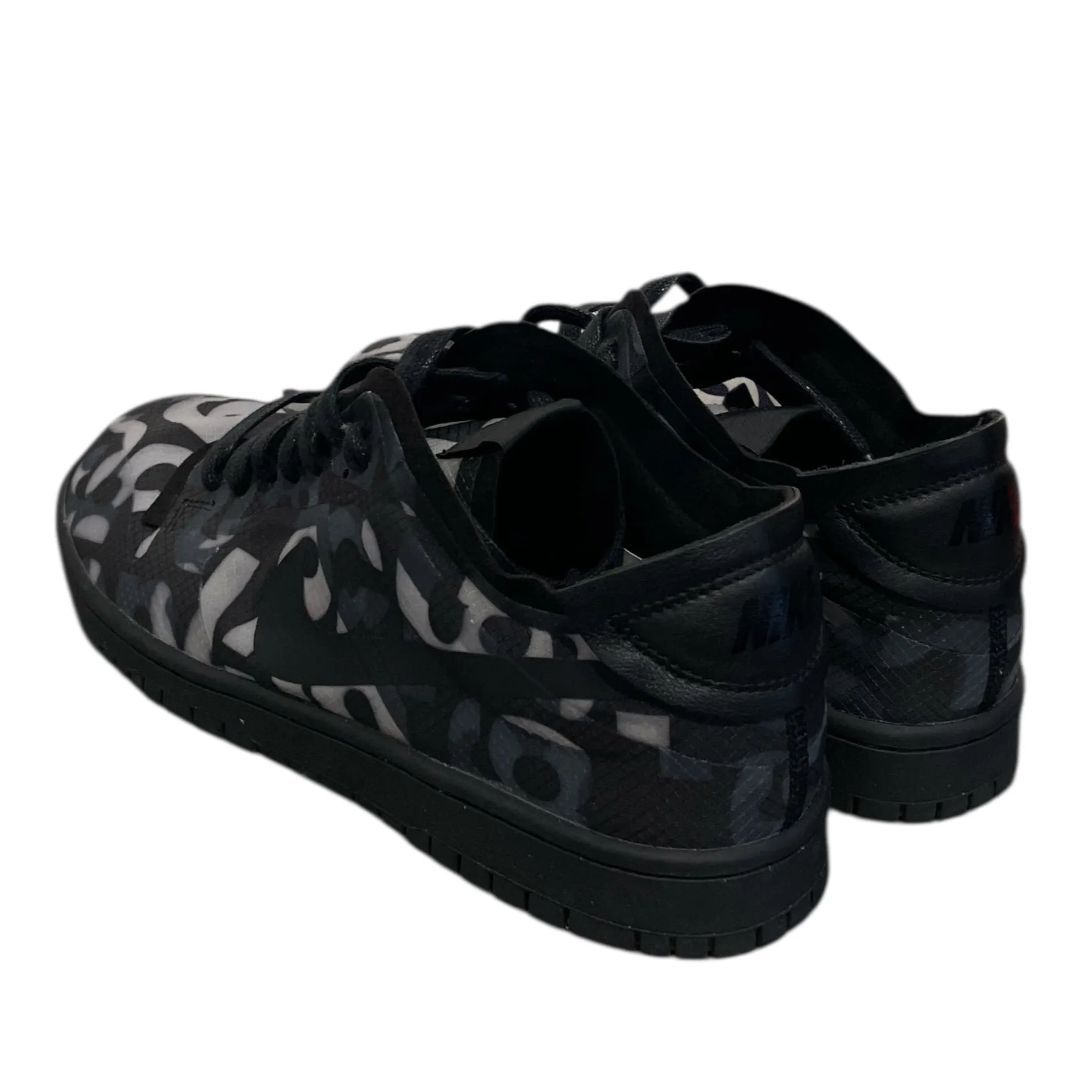 NIKE/CDG/Low-Sneakers/US 12.5/All Over Print/Acrylic/BLK/DUNK CDG PRINT