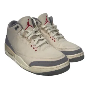 NIKE/Low-Sneakers/UK 10.5/Leather/BEG/Air Jordan 3 Retro Muslin