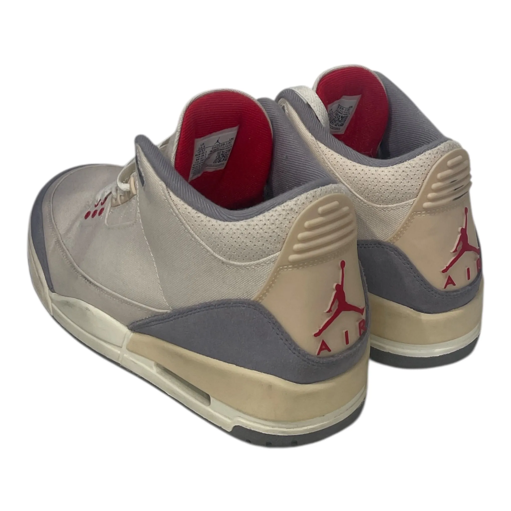 NIKE/Low-Sneakers/UK 10.5/Leather/BEG/Air Jordan 3 Retro Muslin