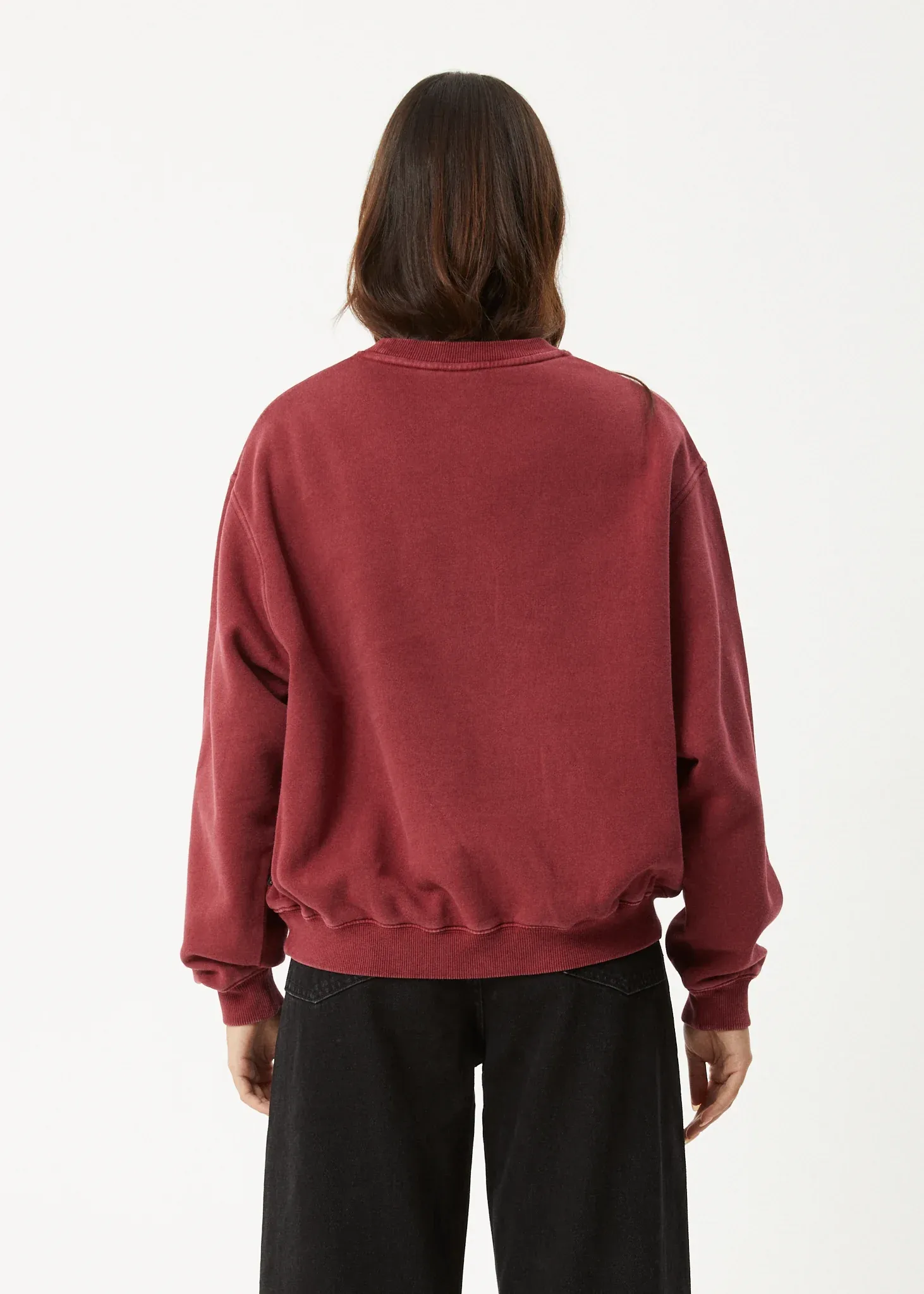 Shapes Crew Neck Jumper Washed Burgundy