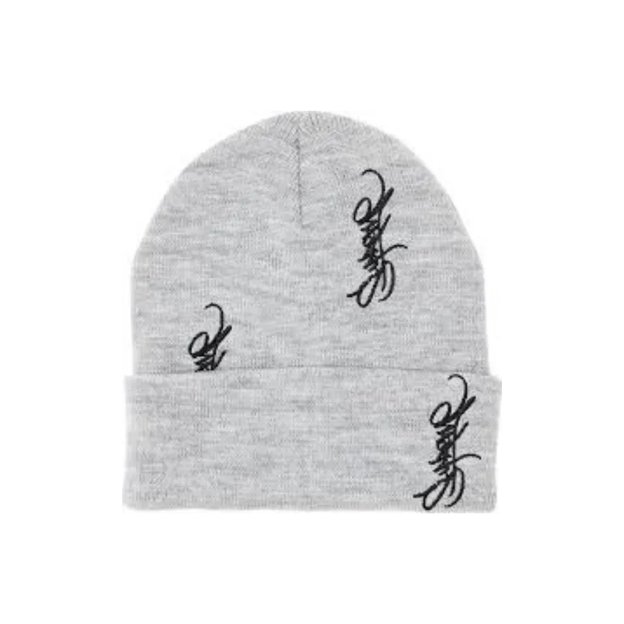 Supreme Tag Beanie Grey
