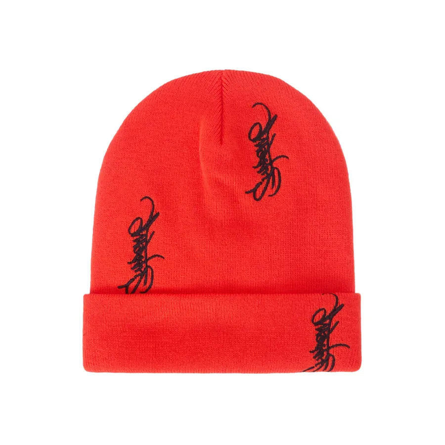 Supreme Tag Beanie Orange