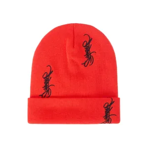 Supreme Tag Beanie Orange