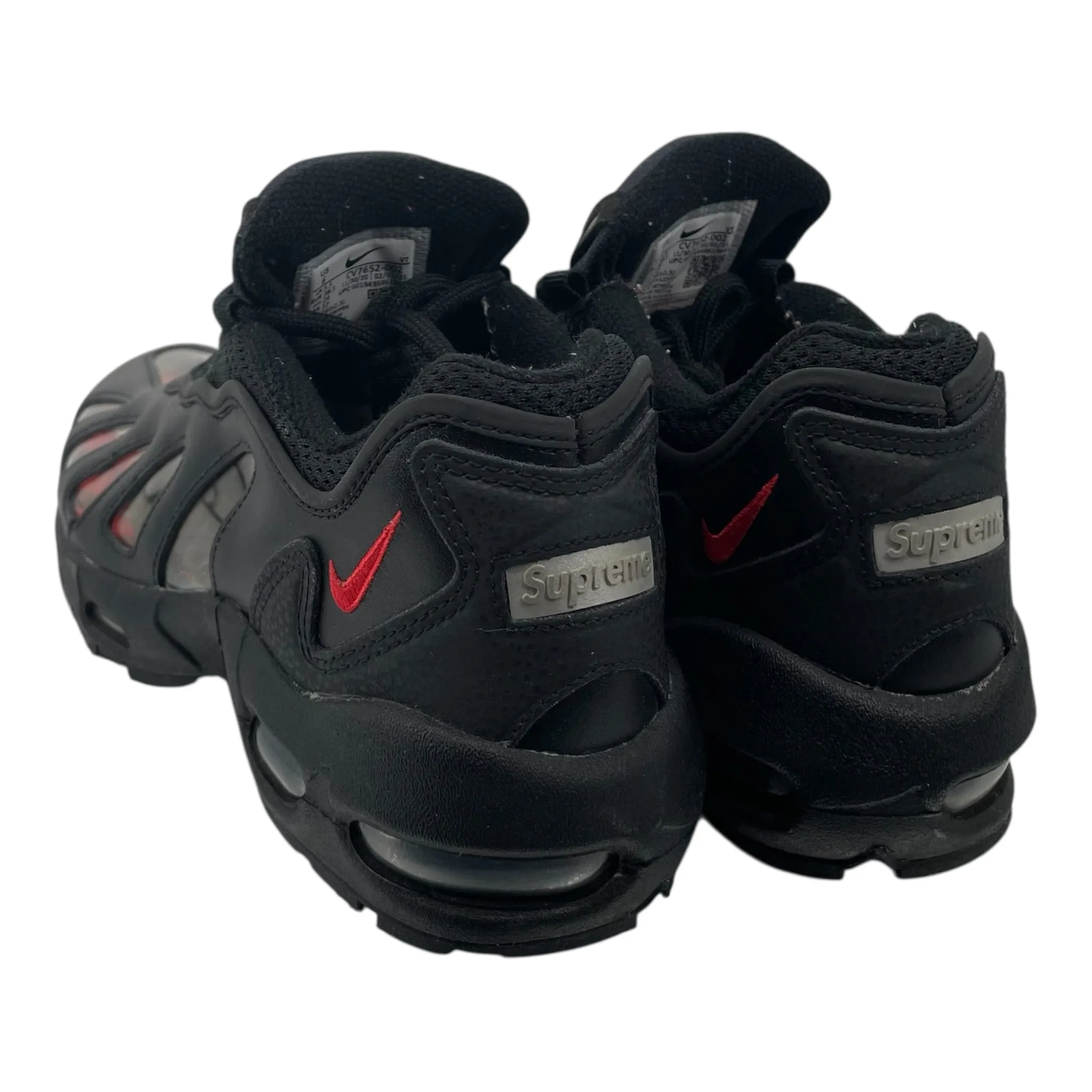 Supreme/NIKE/Low-Sneakers/US 6/Leather/BLK/CV7652-002 AIR MAX 96 CLEAR